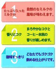 豊かな香り、まろやかさ、後味すっきり